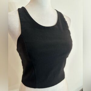 Solemio LA Laced-Up Black Crop Top - Size M